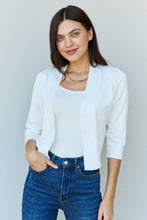 Load image into Gallery viewer, Doublju My Favorite Full Size 3/4 Sleeve Cropped Cardigan in Ivory